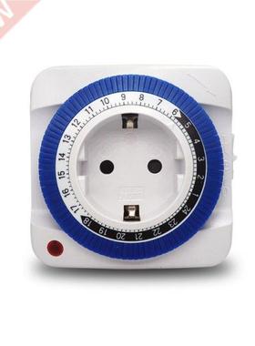 2021 New EU 24 Hours Timer Switch Socket 230V 16A 15min to 2