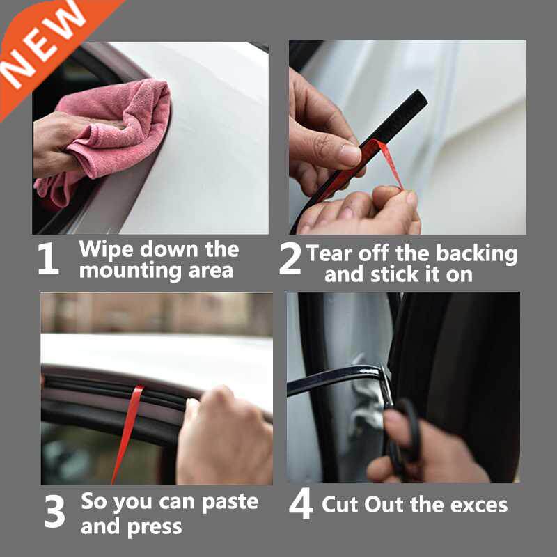 Car Door Seal Weatherstrip Sealant Sealing Tape Door Rubber