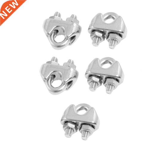 5 Pcs 304 Saddle Clamp Cable Clip for Wire Rope
