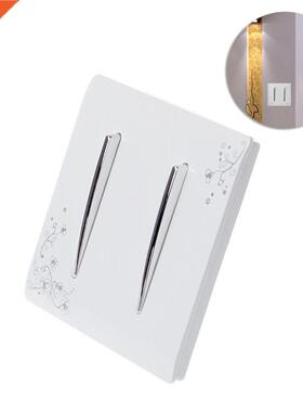 2 Gang 1 Way Ivory White rief Art Weave AC 110-250V Panel P