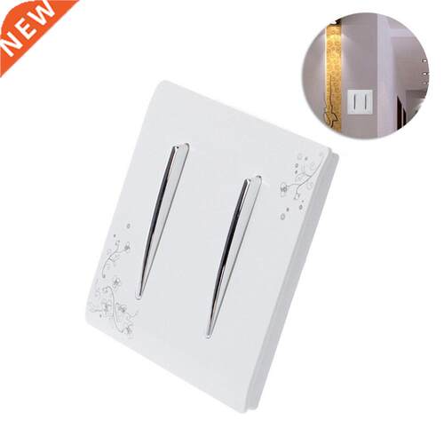 2 Gang 1 Way Ivory White rief Art Weave AC 110-250V Panel P