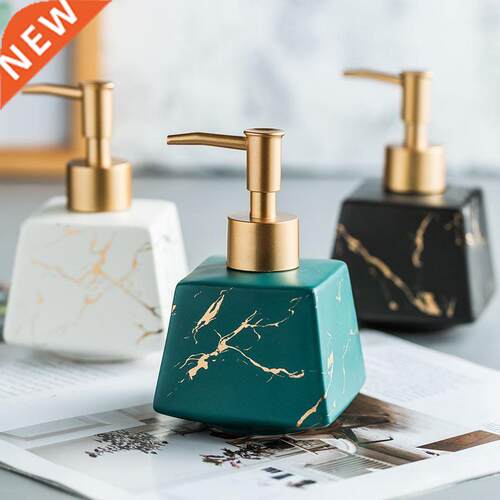 Ceramics Marbling Lotion Bottle Bathroom Accessories