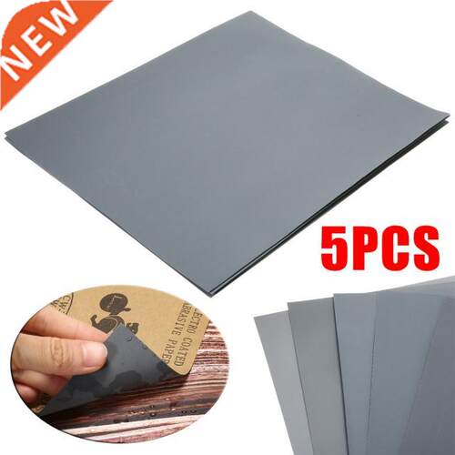 5Pcs Waterproof Sand Papers Wet and Dry Sand Paper Mixed Ass