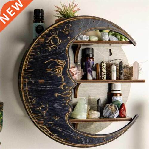 Crescent Frame Crystal Stones Essential Oils Organizer