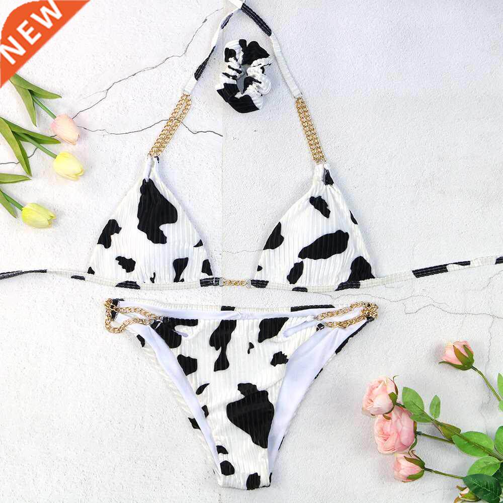 swimsuit female bikinis set bikini chain 2021 new swimwear h