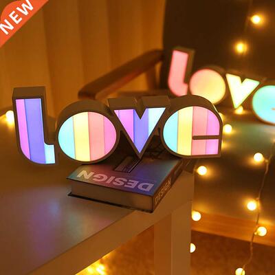 3D LED Night Lamp Letter Sign Alphabet Light Wall Hanging La