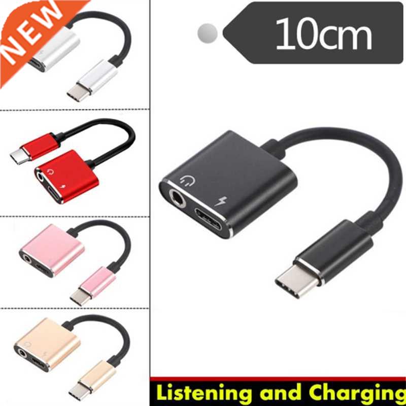 Adapter Charge Headphone 2 in 1 Type-C to 3.5mm Jack Head Au