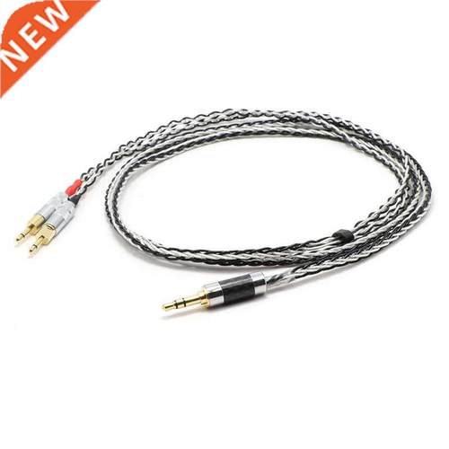 3.5mm Stereo 8 croes Silver Plated Headphong Upgrade Cable f