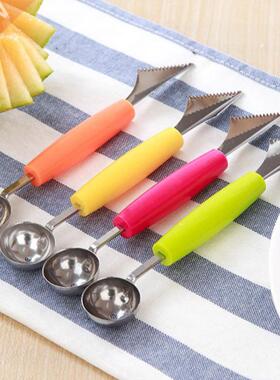 2 In 1 Ice Cream Ball Spoon Double stainless steel melon bal