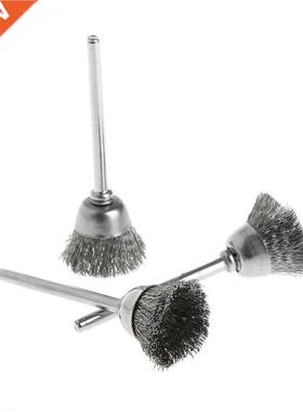 3Pcs/set Steel Wire Wheel Brush Head Abrasive Deburring Dril