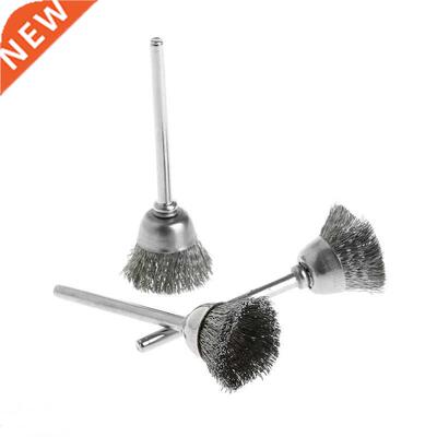 3Pcs/set Steel Wire Wheel Brush Head Abrasive Deburring Dril