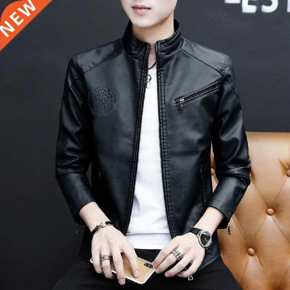 New autumn PU leather jacket men's Korean version nd casual
