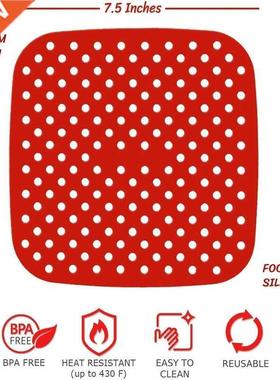 1pc Reusable Air Fryer Steamer Liners Perforated Non-Stick