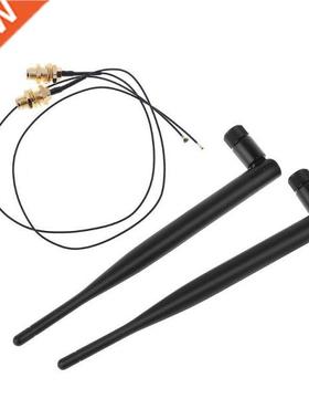 2x6Dbi 2.4GHz 5GHz Dual Band M.2 IPEX MHF4 U.fl Extension Ca