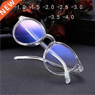 0 -1 -1.5 -2.0 To -4.0 Round Myopia Glasses Finished Women