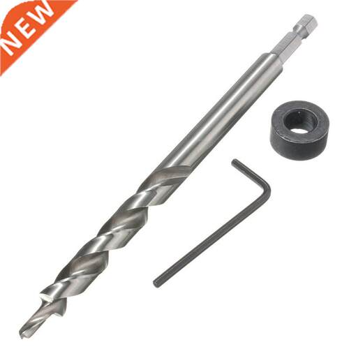 9.5mm Twist Step Drill Bit + Depth Stop Collar + Hex Wrench
