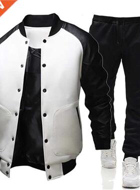 Men's Tracksuit Sportswear Sets Casual Baseball Jack