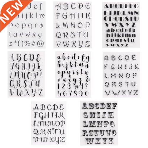 1/8pcs Alphabet Letter Number Silicone Cle Seal Stamp DIY