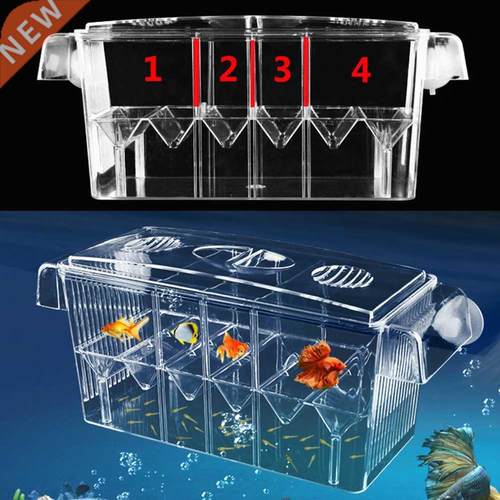 4 Room Transparent Acrylic Self-Floating Fish Hatchery Box A