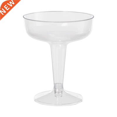 6pcs Plastic Transparent Champagne Flutes Goblet Red Wine Gl