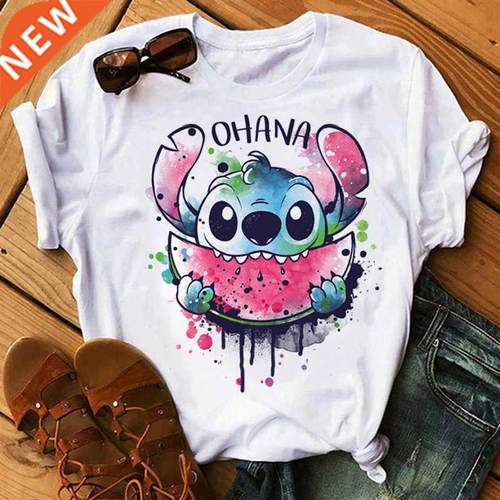 Kawaii Cartoon Stitch T Shirt Men/Women Ohana Lilo Stitch G