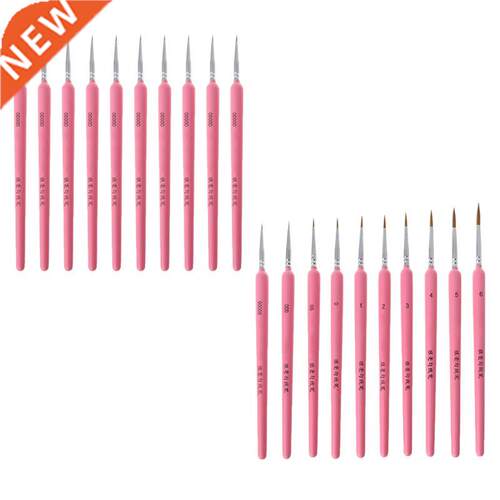 10Pcs/set Wolf Hair Hook Line Pen Fine Paint Brush Pen Set A