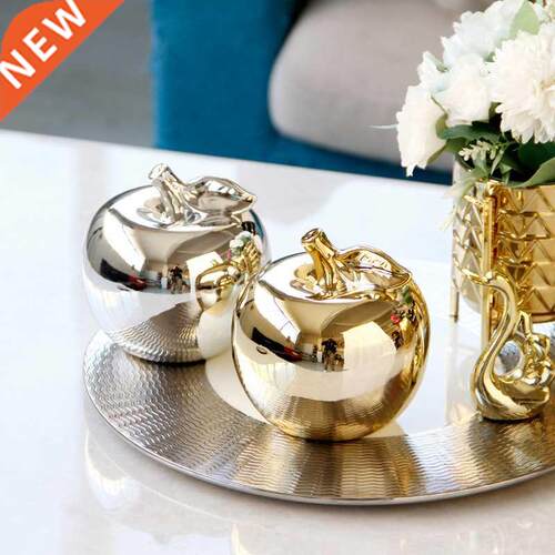 Gold-plated Apple Ceramic Ornaments Modern Minimalist