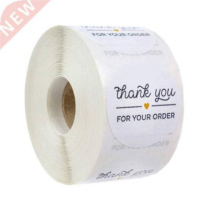 Round Paper Thank You For Your Order Sticker 100-500pcs Than