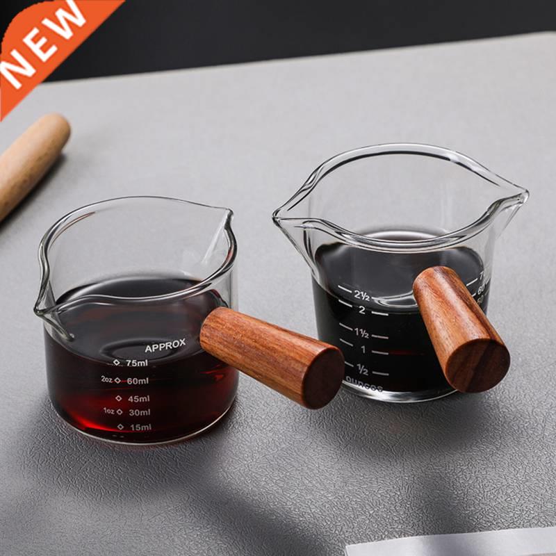 6 Styles Heat-resisting Glass Espresso Measuring Cup Double/