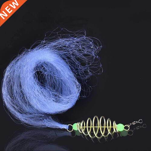 1PC Spring Shoal Fishing Net with Night Luminous Bead Ball S