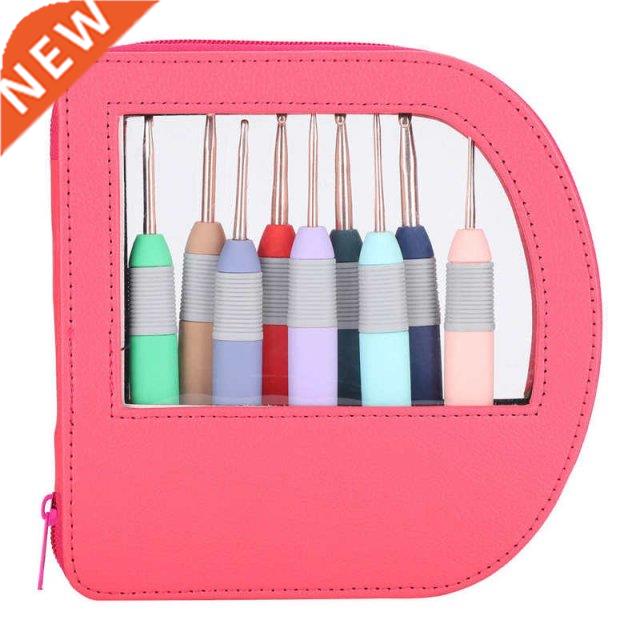 9Pcs/Set Weaving Tools Knitting Needle Soft Handle Radian Cr