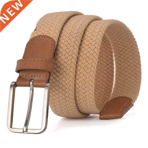 Men Women Casual Knitted Belt Woven Elastic Expandable Brai