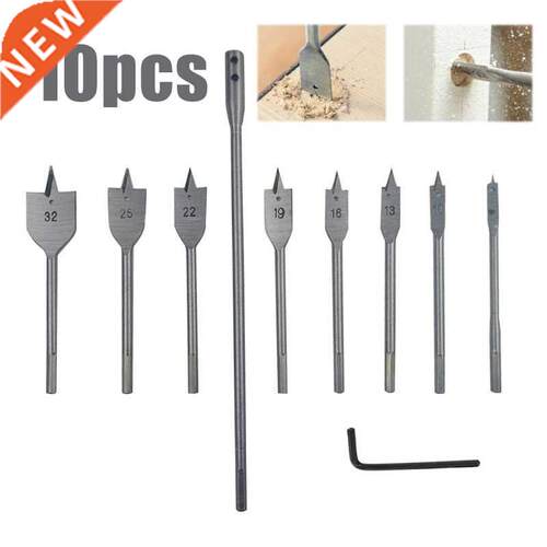 High Quality 10pcs Three Point Woodworking Flat Drill Bit Se