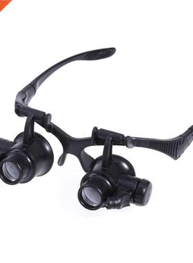 Headband Eye RepMagnifier with LED Light 10X 15X 20X 25X Gla