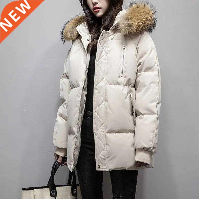 2021 New Hooded Overcoat Parka 3XL Down Padded Jacket Women