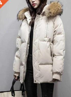 2021 New Hooded Overcoat Parka 3XL Down Padded Jacket Women