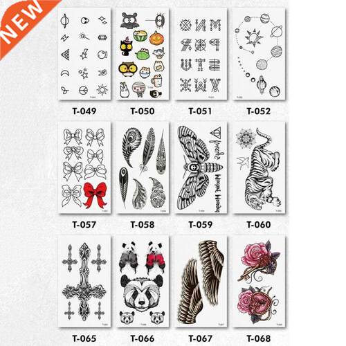 1Sheet Waterproof Flower Animal Bowknot Temporary Tattoo