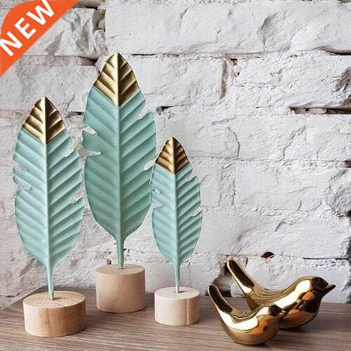 Modern Feather Wooden Decorations Simple Miniature Figurines
