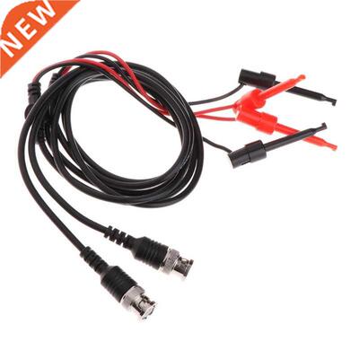 2pcs BNC Male Plug Q9 to Test Hook Clip Test Leads Probe for