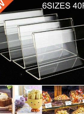 40pcs Mini Acrylic Sign Display Holder Price Name Card Tag