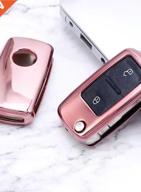 Soft Tpu Folding Remote Car Key Case Fob Holder for VW Jett
