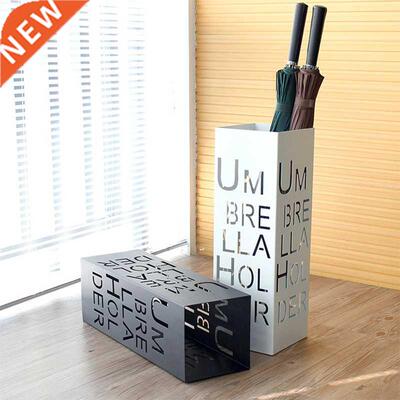 Waterproof Metal Umbrella Storage Holder Letter Hollow