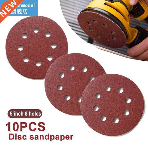 125mm 100pcs Sandpaper Round Shape Sanding Discs Hook Loop S