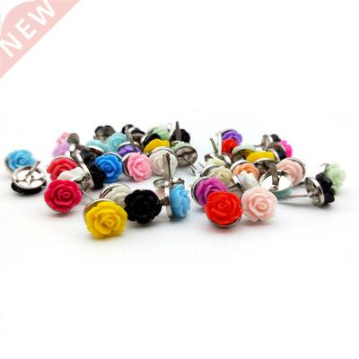 0pcs New Design Colorful Flowers Metal Brads Scrapbooking