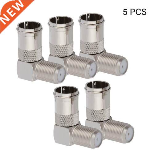5 Pcs 90 Degree Right Angled TV Aerial Cable Connector RF Co