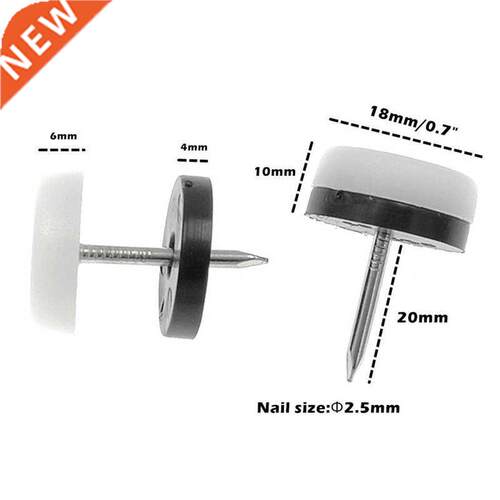 40Pcs Thickened Furniture Glide,Nail-On Nylon Slider Pad Flo