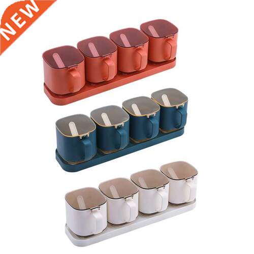 4 In 1 Spices Box Pepper Spice Shaker Kitchen Organizer