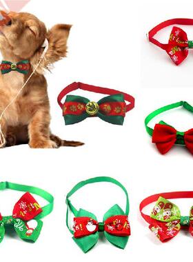 Christmas Cat Dog Collar Dog Accessories Cats Dog Bow Tie
