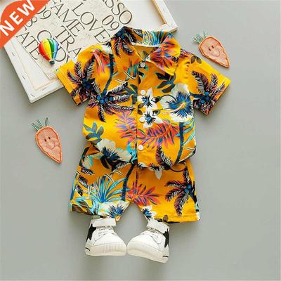 0-5Y Kids Baby Boy Clothes Boho Summer Floral Print Sets 2Pc