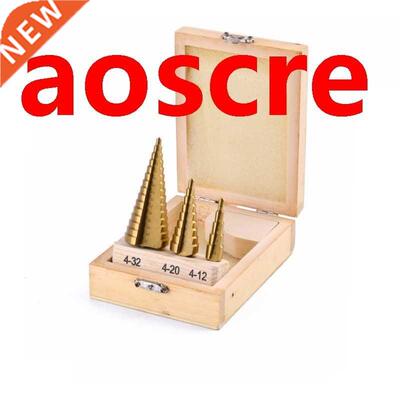 3Pcs 4-12/20/32mm Spiral Flute The Pagoda Shape Hole Cutter